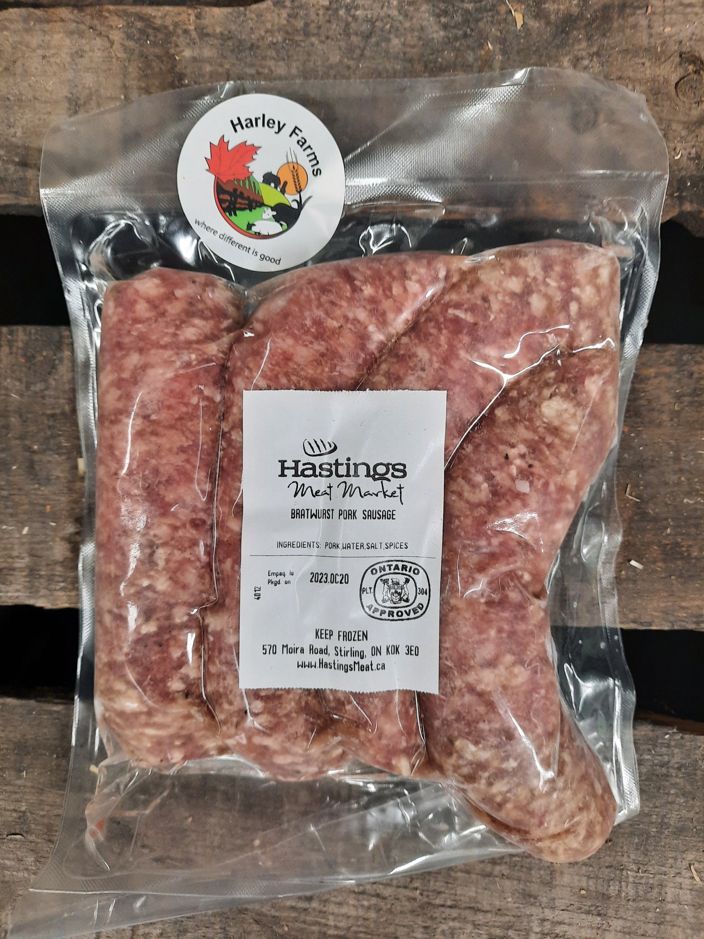 High Welfare Pork Sausage: Bratwurst