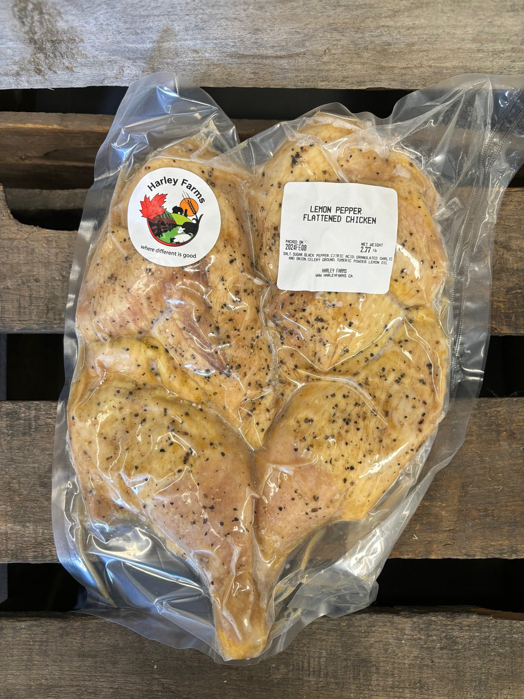 High Welfare Lemon Pepper Flattened Chicken