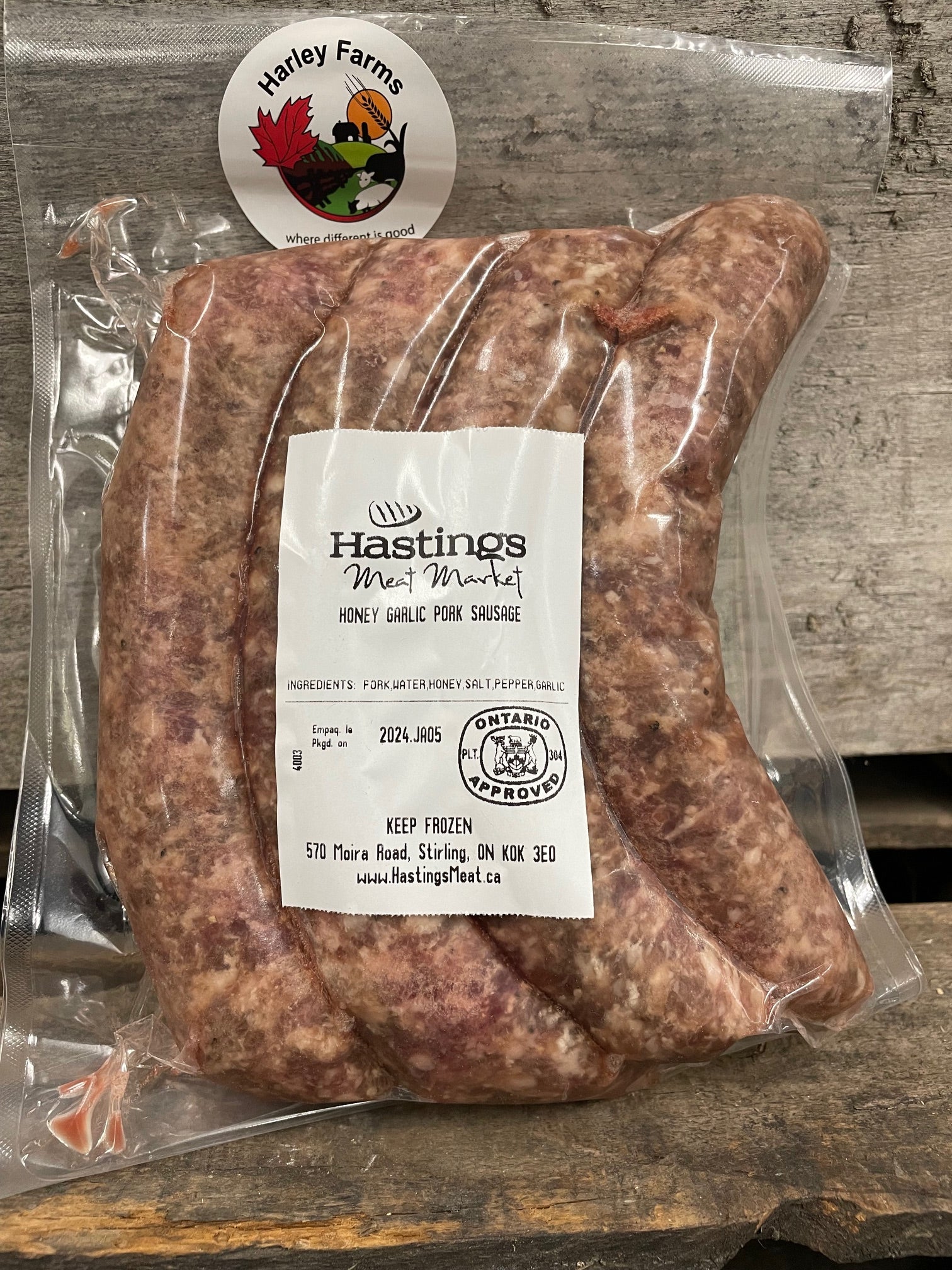 High Welfare Pork Sausage: Honey Garlic – Harley Farms